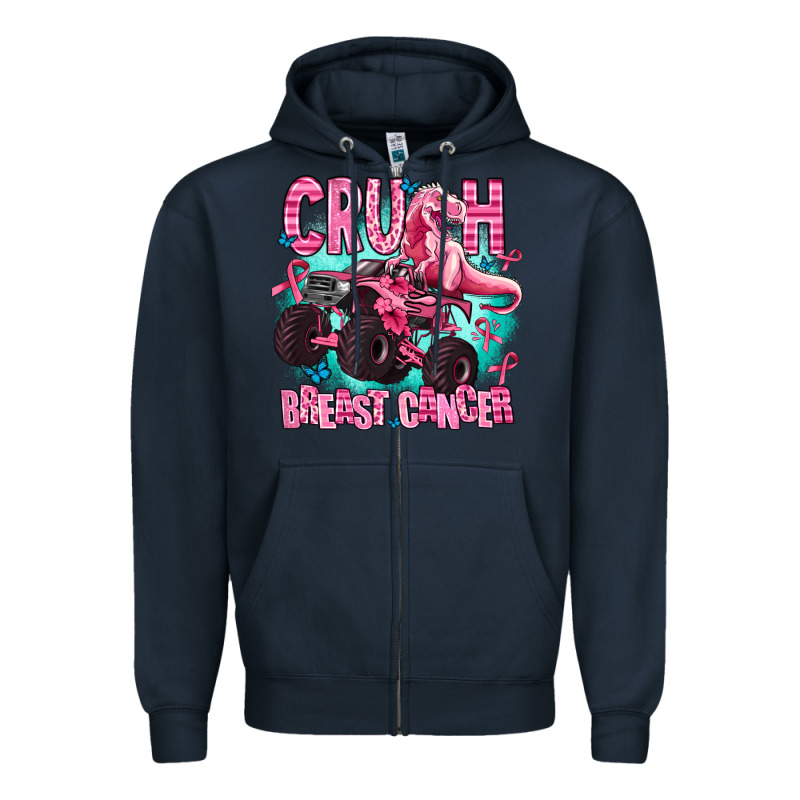 Crush Breast Cancer Zipper Hoodie by AdoDesignShop | Teevron