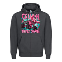 Smoke crush breast cancer Zipper Hoodie - AdoDesignShop