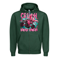 Sports Green crush breast cancer Zipper Hoodie - AdoDesignShop