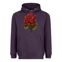 Plum Oklahoma Rose Illustrations Heavyweight Hoodie - LillyAllenDesigns