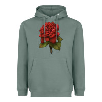 Sage Oklahoma Rose Illustrations Heavyweight Hoodie - LillyAllenDesigns