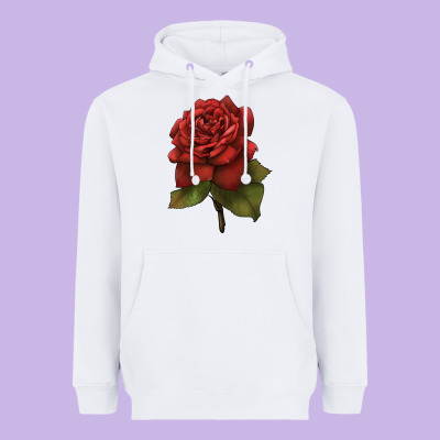 Oklahoma Rose Illustrations Heavyweight Hoodie Designed By Lillyallendesigns