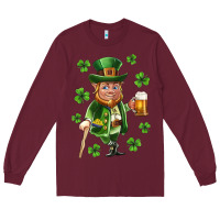 Burgundy st patricks elf Long Sleeve Tee - Neo Western