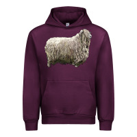 Mauve Wine lincoln sheep Urban Hoodie - LillyAllenDesigns