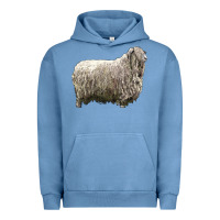 Pigment Pebble Blue lincoln sheep Urban Hoodie - LillyAllenDesigns