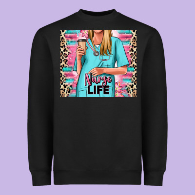 Heavyweight Sweatshirt nurse life blonde woman