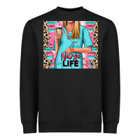 Black nurse life blonde woman Heavyweight Sweatshirt - RanaPortraitStore