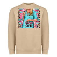 Mushroom nurse life blonde woman Heavyweight Sweatshirt - RanaPortraitStore