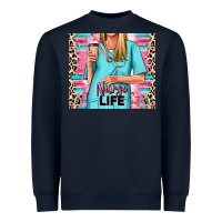 Navy nurse life blonde woman Heavyweight Sweatshirt - RanaPortraitStore