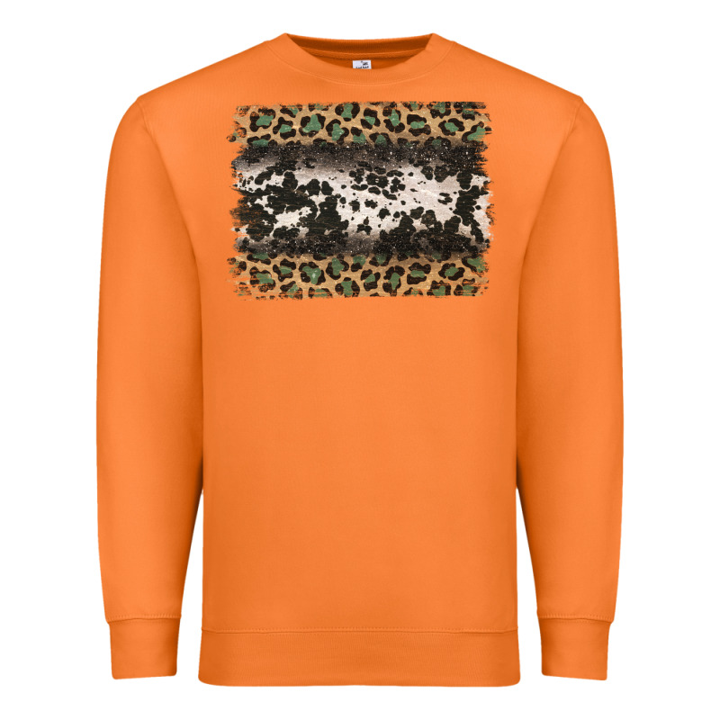 Leopard Cowhide Pattern Background Premium Sweatshirt by Jasminsmagicworld | Teevron