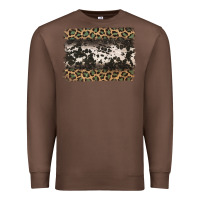 Chestnut leopard cowhide pattern background Premium Sweatshirt - Jasminsmagicworld