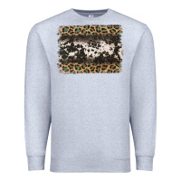Heather Grey leopard cowhide pattern background Premium Sweatshirt - Jasminsmagicworld