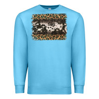 Ocean Blue leopard cowhide pattern background Premium Sweatshirt - Jasminsmagicworld