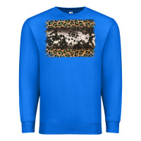 True Royal leopard cowhide pattern background Premium Sweatshirt - Jasminsmagicworld