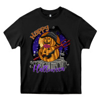 Black Happy Halloween Heavy Core Tee - SublimationCraftShop