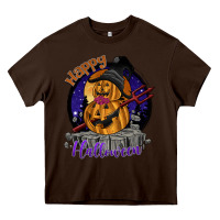 Chocolate Brown Happy Halloween Heavy Core Tee - SublimationCraftShop