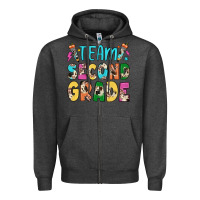 Charcoal Heather team second grade Zipper Hoodie - JahusDesignShop