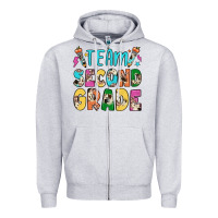 Heather Grey team second grade Zipper Hoodie - JahusDesignShop