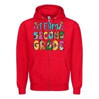 Red team second grade Zipper Hoodie - JahusDesignShop