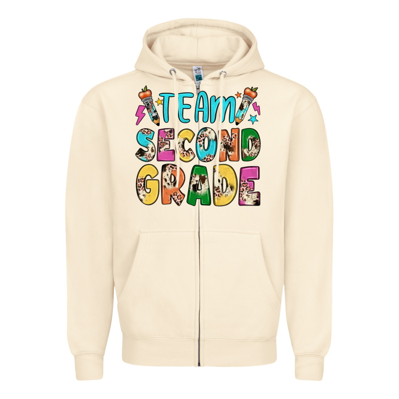 Team Second Grade Zipper Hoodie by JahusDesignShop | Teevron