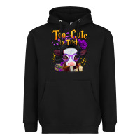 Black too cute to trick halloween baby calf Heavyweight Hoodie - Jasminsmagicworld
