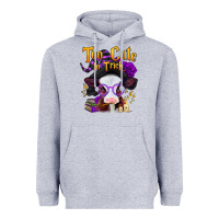 Heather Grey too cute to trick halloween baby calf Heavyweight Hoodie - Jasminsmagicworld