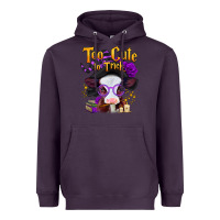 Plum too cute to trick halloween baby calf Heavyweight Hoodie - Jasminsmagicworld
