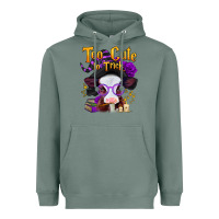 Sage too cute to trick halloween baby calf Heavyweight Hoodie - Jasminsmagicworld