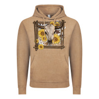 Vintage Coffee western bull skull Vintage Hoodie - MaliasSmallBusiness
