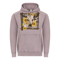 Vintage Zinc western bull skull Vintage Hoodie - MaliasSmallBusiness