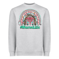 Heather Grey nurse life rainbow Heavyweight Sweatshirt - RanaPortraitStore