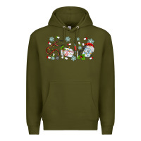 Army Green christmas nurse Premium Hoodie - MaliasSmallBusiness
