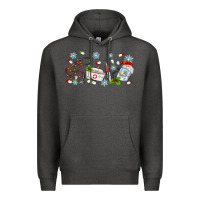 Charcoal Heather christmas nurse Premium Hoodie - MaliasSmallBusiness
