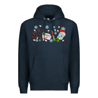 Navy christmas nurse Premium Hoodie - MaliasSmallBusiness
