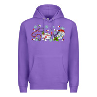 Purple christmas nurse Premium Hoodie - MaliasSmallBusiness