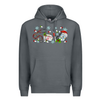 Rock christmas nurse Premium Hoodie - MaliasSmallBusiness