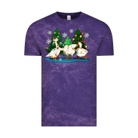 Cloud Purple christmas duck Vintage Tee - Zillion Design Studio