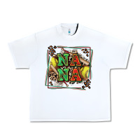 White softball nana with leopard Urban Heavy Tee - Zillion Design Studio