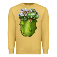 Antique Gold blossfeldia cacti Premium Sweatshirt - LillyAllenDesigns