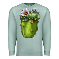 Seafoam blossfeldia cacti Premium Sweatshirt - LillyAllenDesigns