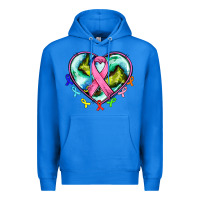 True Royal heart earth and cancer ribbon Premium Hoodie - AdoDesignShop