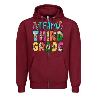 Burgundy team third grade Zipper Hoodie - JahusDesignShop