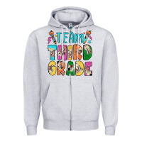 Heather Grey team third grade Zipper Hoodie - JahusDesignShop