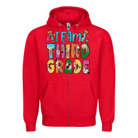 Red team third grade Zipper Hoodie - JahusDesignShop