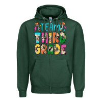 Sports Green team third grade Zipper Hoodie - JahusDesignShop