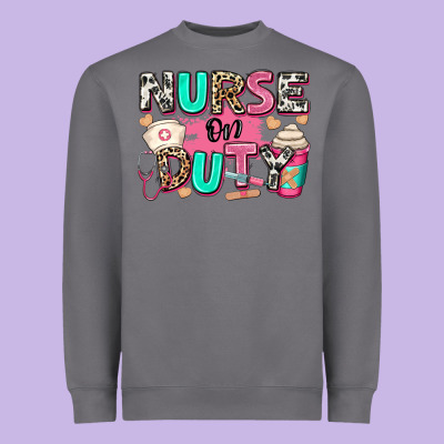 Heavyweight Sweatshirt nurse on duty