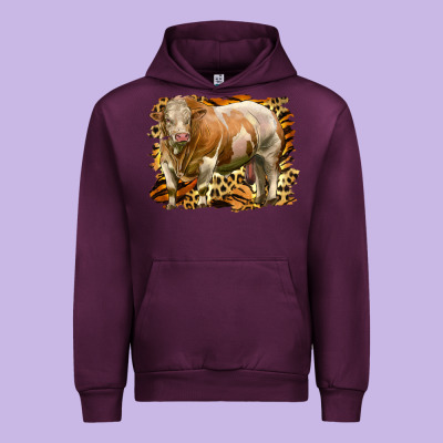 Western Simmental Bull Urban Hoodie Designed By Lillyallendesigns