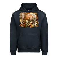 Navy western simmental bull Urban Hoodie - LillyAllenDesigns