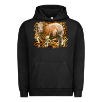 Pigment Black western simmental bull Urban Hoodie - LillyAllenDesigns