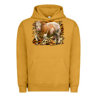 Pigment Peanut Butter western simmental bull Urban Hoodie - LillyAllenDesigns